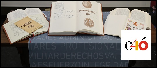 Dossier bibliográfico de la exposición "Constitución y Defensa. 40 años" con fondos de la Biblioteca Centro de Documentación de Defensa