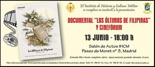 Documental y cinefórum: Los últimos de Filipinas  (13 junio)