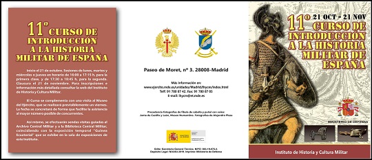 Convocatoria 11º curso de Introducción a la Historia Militar de España del Instituto de Historia y Cultura Militar