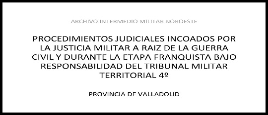 Valladolid probintziari dagozkion 4. Auzitegi Militarretako gerra-kontseiluen zerrenda argitaratzea