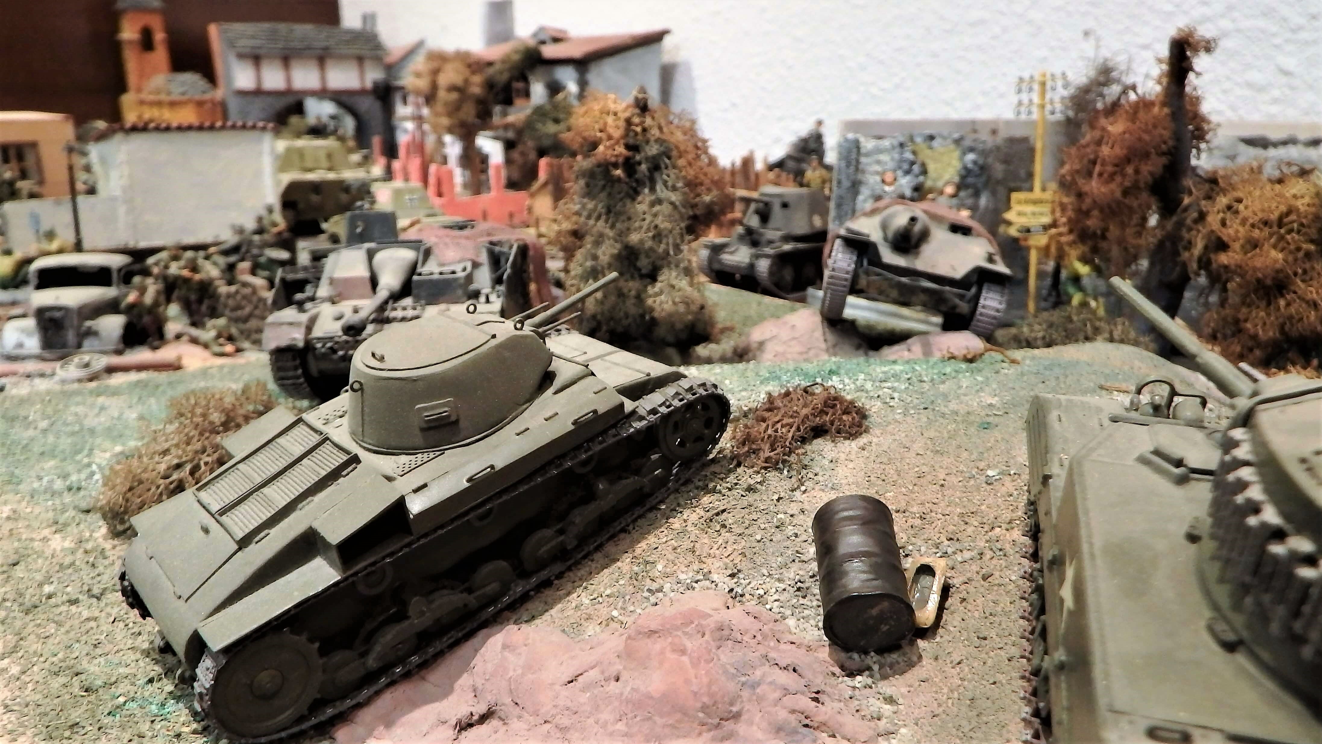 Diorama de carros de combate