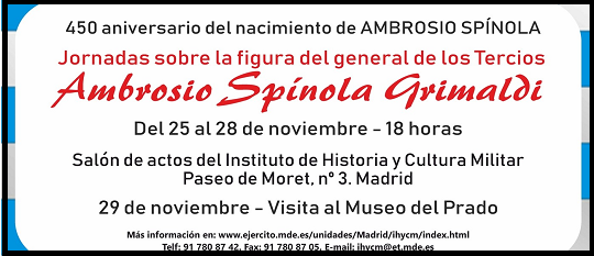 Jornadas sobre Ambrosio Spinola (IHCM, 25-28 de noviembre, 18:00 h.)