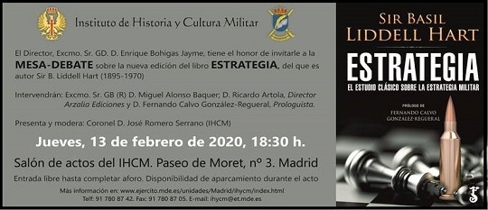 Ir a Mesa-debate: Libro "Estrategia, el clásico de Sir Basil Liddell Hart (1895-1970)", en Madrid, el 13 de febrero