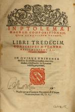 Egin klik hemen irudian handitzeko REGIOMONTANUS, Johannes In Ptolomaei magnam compositionem, quam Almagestum vocant