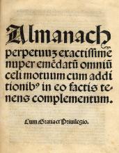 Pulsa aquí para aumentar la imagen ZACUT, Abraham Almanach perpetuus