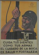 Pulsa aquí para aumentar la imagen Cartel. Cuida tus dientes como tus armas.