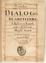 Egin klik hemen irudian handitzeko Cristóbal Espinosa. Alvaradina: Diálogo de Artillería. 1584.