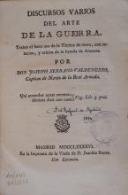 Egin klik hemen irudian handitzeko Discursos del Arte de la Guerra, 1796