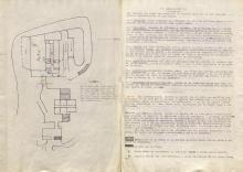 Pulsa aquí para aumentar la imagen Plano con explicación de la Fuga del fuerte de San Cristóbal en Navarra. 1938
